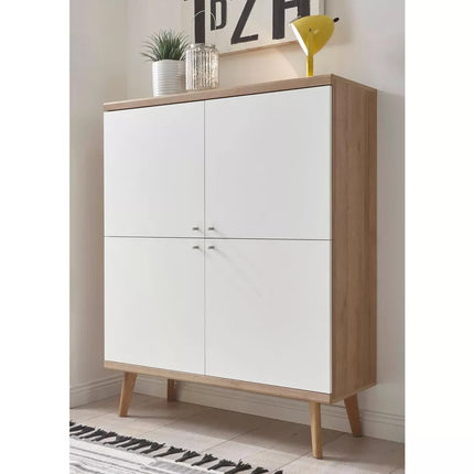 UNICORN Sideboard wall unit modern white Width 107 cm Depth 40 cm Height 134 cm
