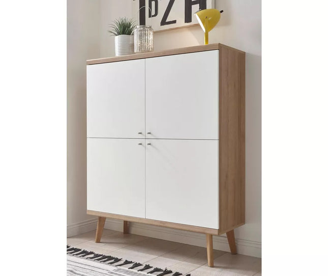 UNICORN Sideboard wall unit modern white Width 107 cm Depth 40 cm Height 134 cm