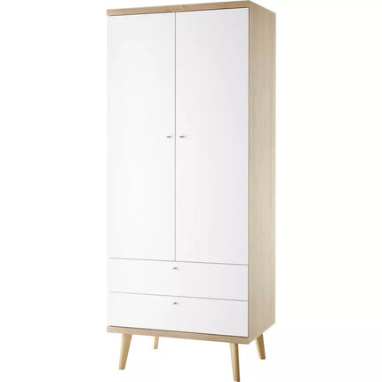 UNICORN Wardrobe modern white oak Width 80 cm Depth 56 cm Height 197 cm