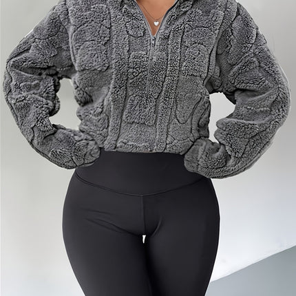 UNICORN Women'S Fashion Long Sleeve Short Plush Jacket s m l xl xxl