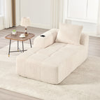 Beige + Corduroy + Foam + 1 Seat
