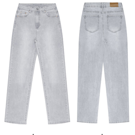 UNICORN Women Stretchy Slim Fit Straight Denim Jeans grey s m l xl