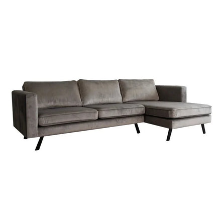 UNICORN Corner sofa velvet corner sofa gray brown anthracite length 150 width 270 height 85