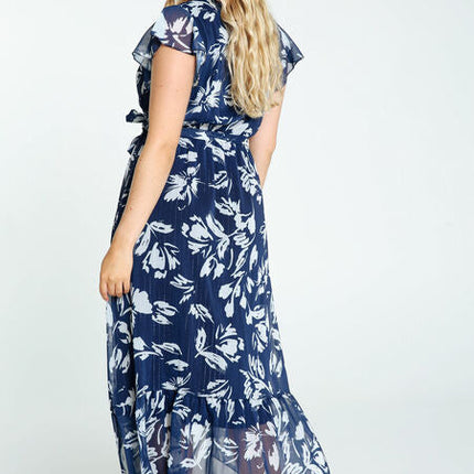 Dames jurk blauw roze m l xl xxl xxxl