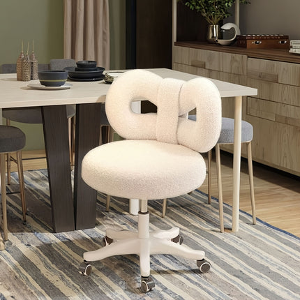 UNICORN Elegant Makeup Chair with Adjustable Height white pink yellow light gray blue