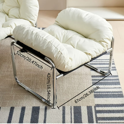 UNICORN Modern Luxury Convertible Recliner Chair with Footrest Black White Brown
