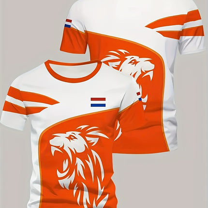 UNICORN Orange Dutch Lion Men's 3D Digital Print T-Shirt s m l xl xxl xxxl