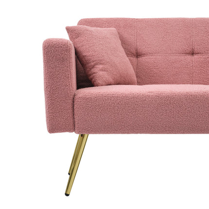 UNICORN Modern minimalist sofa bed size: 175*64*72 cm angle adjustable gold bed legs sofa with cushions side storage pockets