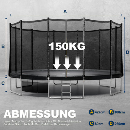 UNICORN Outdoor Trampoline Available in Diameters of 183/228/305/366/427 CM