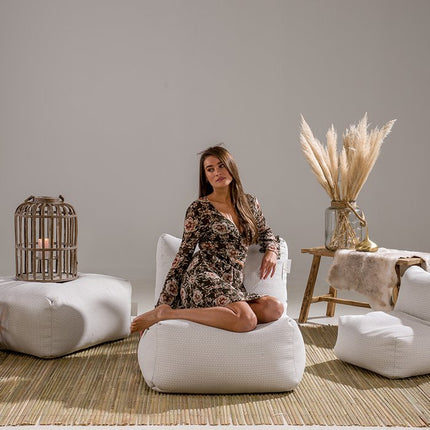 UNICORN Ottoman pouf sofa lounge square white