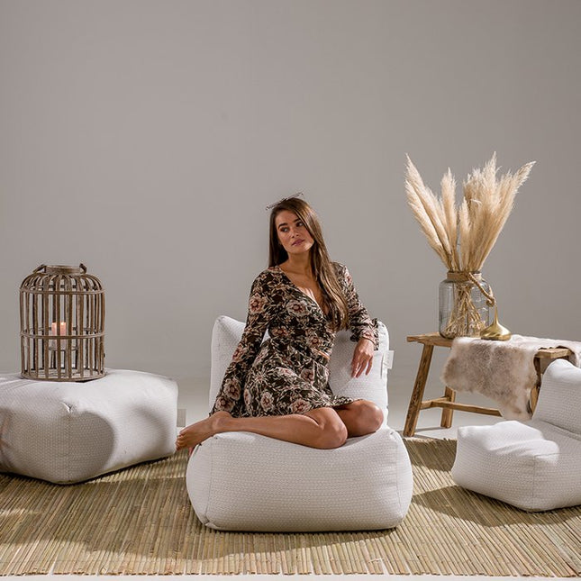 UNICORN Ottoman pouf sofa lounge square white
