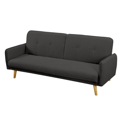 UNICORN Sofa bed structured fabric fine dark gray 85x188x80 cm