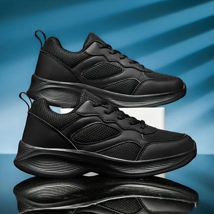 UNICORN Men's Breathable Mesh Sneakers - Non-Slip, Durable Black Casual Shoes