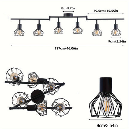UNICORN Black Ceiling Lamp Retro Style Spotlight for Living Room, Kitchen, And Bedroom