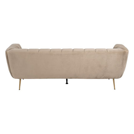 UNICORN Three-Seater Sofa in Champagne 41cm. Leg height: 20cm. Seat depth: 56cm. Seat width: 178cm.