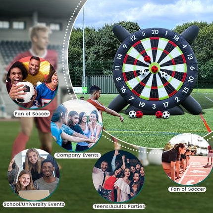 UNICORN 3.05meter Giant Inflatable Game Dart Board with 8pcs Ball