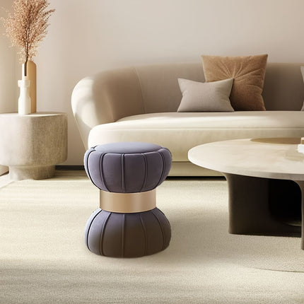 UNICORN Vanity Stool Comfortable for Bedroom, Living Room, Beige Gray Pink