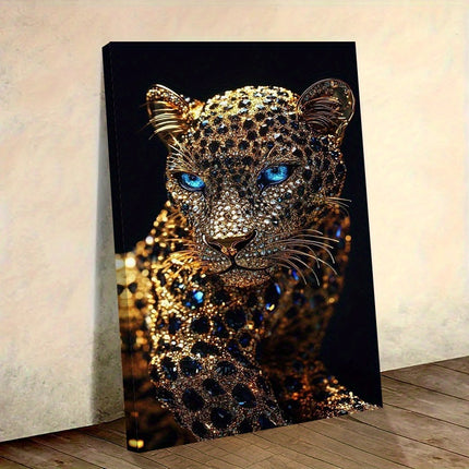 UNICORN 1pc Jeweled Leopard Wall Oil Painting 16x24 or 24x36 cm