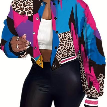 UNICORN designed Trendy Patterned Baseball Jacket for Women s m l xl xxl