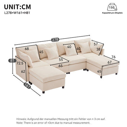 UNICORN Sofa Contemporary Chenille Fabric Sofa for Use in Homes Beige Gray