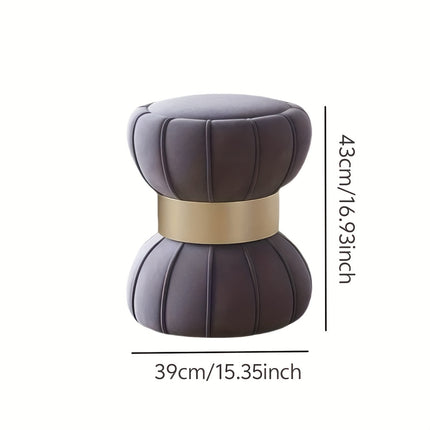 UNICORN Vanity Stool Comfortable for Bedroom, Living Room, Beige Gray Pink