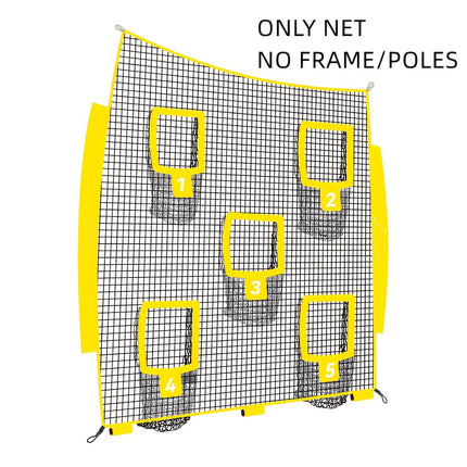 UNICORN Portable Football Throwing Net 5 Target Red Black Yellow