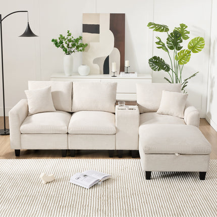 UNICORN Modern L-shaped sofa the first choice for small apartments Gray Beige
