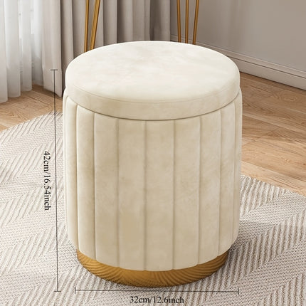 UNICORN Luxurious Lightweight Low Chair with Hidden Storage, Gray/white/pink