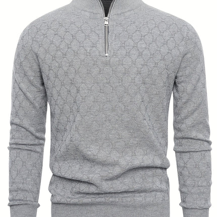 UNICORN Men's Half-Zip Collar Textured Sweater Stretchy Soft Comfortable xs s m l xl xxl