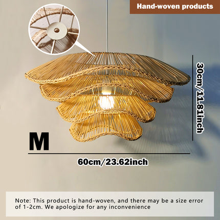 UNICORN Art Deco Rattan Flower-Shaped Artistic Lampshade