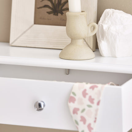 UNICORN 1-Piece Wall Shelf with 2 Drawers Modern Wall Shelf for Entryway