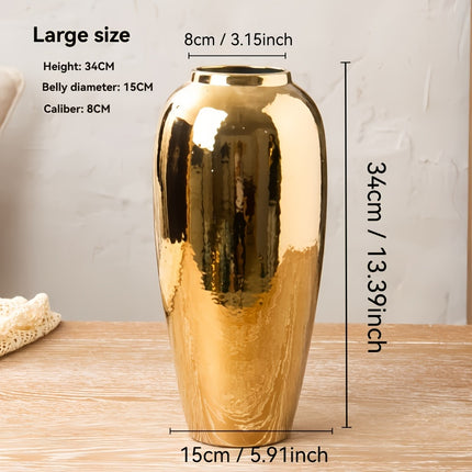 UNICORN 1pc Golden Decorative Ceramic Vase