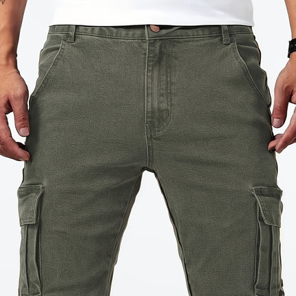UNICORN Men's Slim Fit Multi-Color Cargo Jeans - Side Zipper Pockets xs s m l xl xxl xxxl