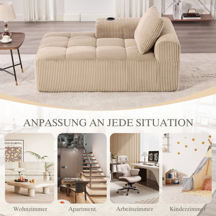 UNICORN Comfortable Recliner Sofa 158*93*61 Cm Beige Khaki Black Grey