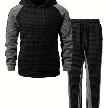 UNICORN Men's Black-Gray  Sweatshirt Sport Jacket, Top and Pants 2pcs Set