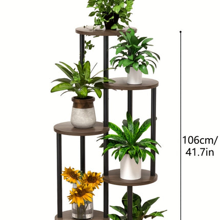 UNICORN 1pc Modern Wood Plant Stand White and Black