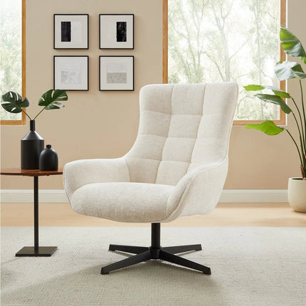 UNICORN Armchair chenille fabric beige 85x81x103 cm