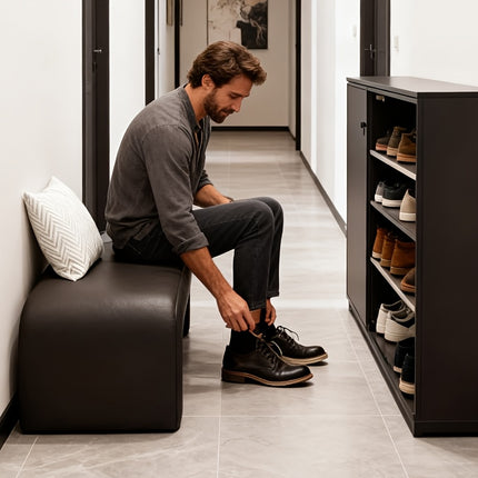 UNICORN Modern Long Shoe Stool Step Stool with Space-Saving