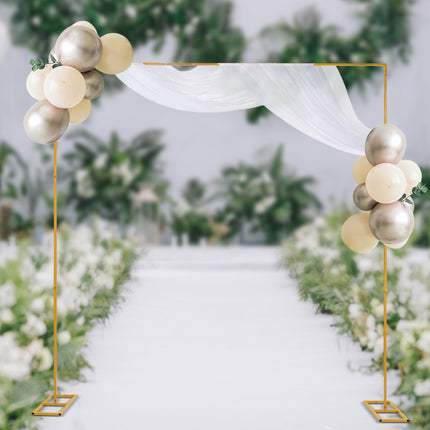 UNICORN Metal Square Garden Arch for Weddings And Events 3M X 3M Golden