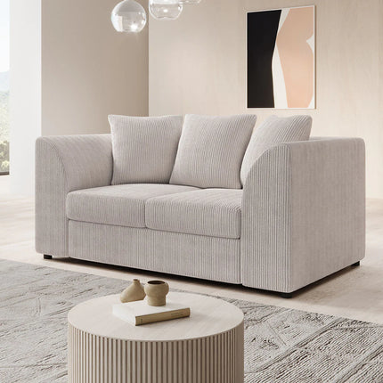 UNICORN 3-Seater Sofa Ribbed fabric beige Width 182 cm Height 80 cm Depth 91 cm