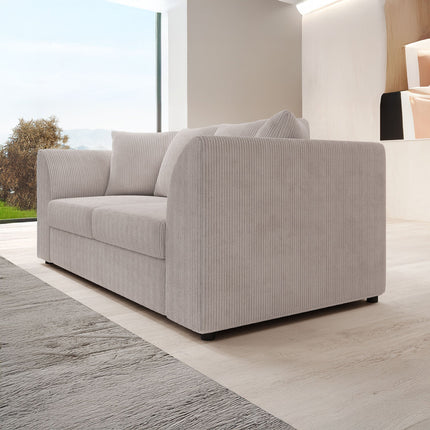 UNICORN 3-Seater Sofa Ribbed fabric beige Width 182 cm Height 80 cm Depth 91 cm