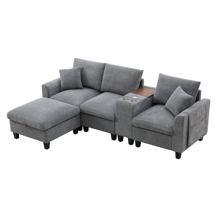 UNICORN Modern L-shaped sofa the first choice for small apartments Gray Beige