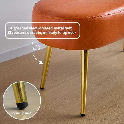 UNICORN Contemporary Entryway Shoe Bench Orange Green Black