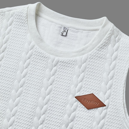 UNICORN Jacquard Knit Vest with Unique Patch Design s m l xl xxl