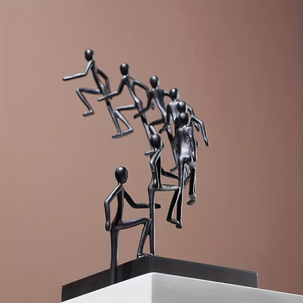 UNICORN metal step ladder character art sculpture 8 small people step ladder black