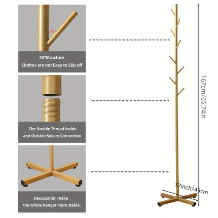 UNICORN Freestanding Metal Coat Rack golden/black/white