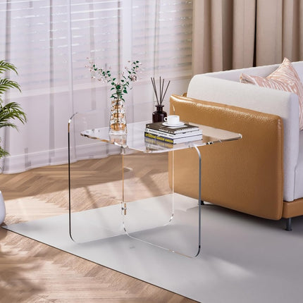 UNICORN Acrylic Drinking Table Transparent Round Side Table Green Orange