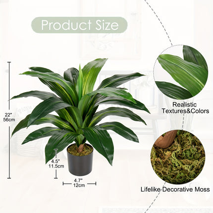 UNICORN 60cm Artificial Dragon Blood Tree Bonsai Lifelike Plastic Indoor Home Decor