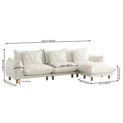 UNICORN Three-seater Living Room Sofa Set White Black Green