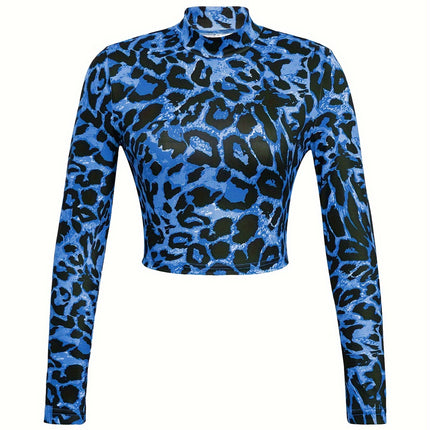 UNICORN Cross-Border Pink Leopard Print Long-Sleeve Women T-Shirt xs s m l xl xxl